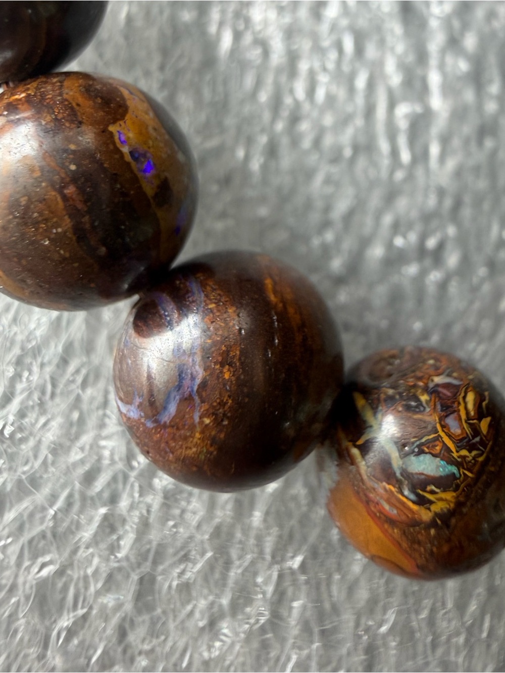 Beautiful 9MM Boulder Opal Natural Crystal Bracelet